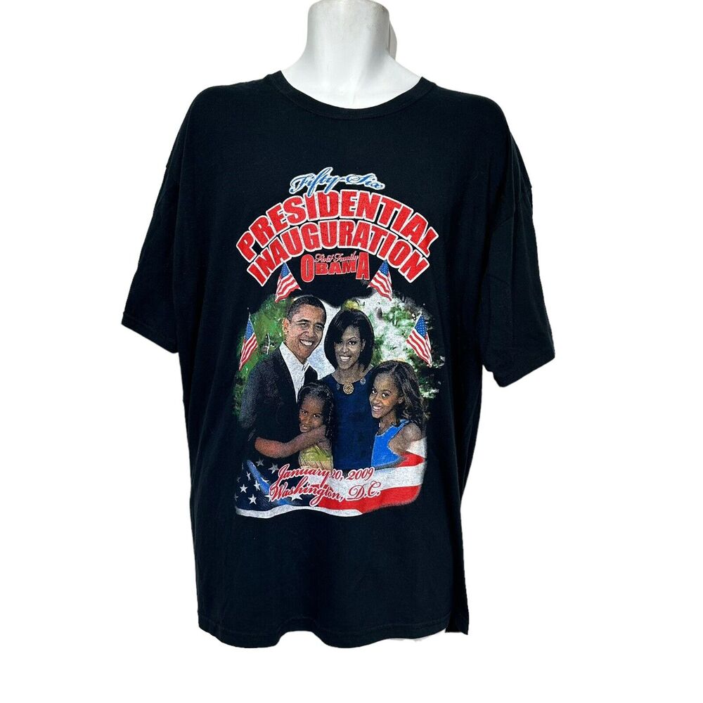 vintage BARACK OBAMA Family Inauguration T Shirt Michelle Size XL